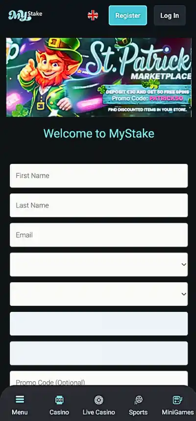 Zarejestrować się w kasynie